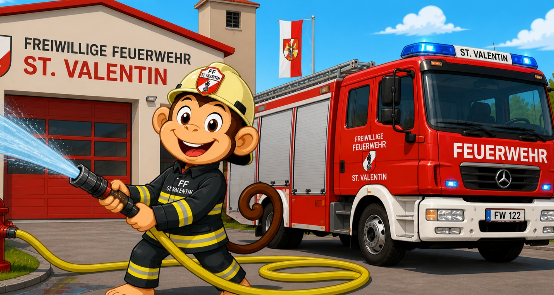 Wir besuchen die Feuerwehr